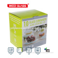2015 US Hot sale pyrex Glass Storage set with mini color box